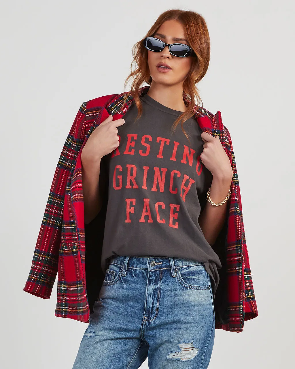 Resting Grinch Face Cotton Tee sold by Vici