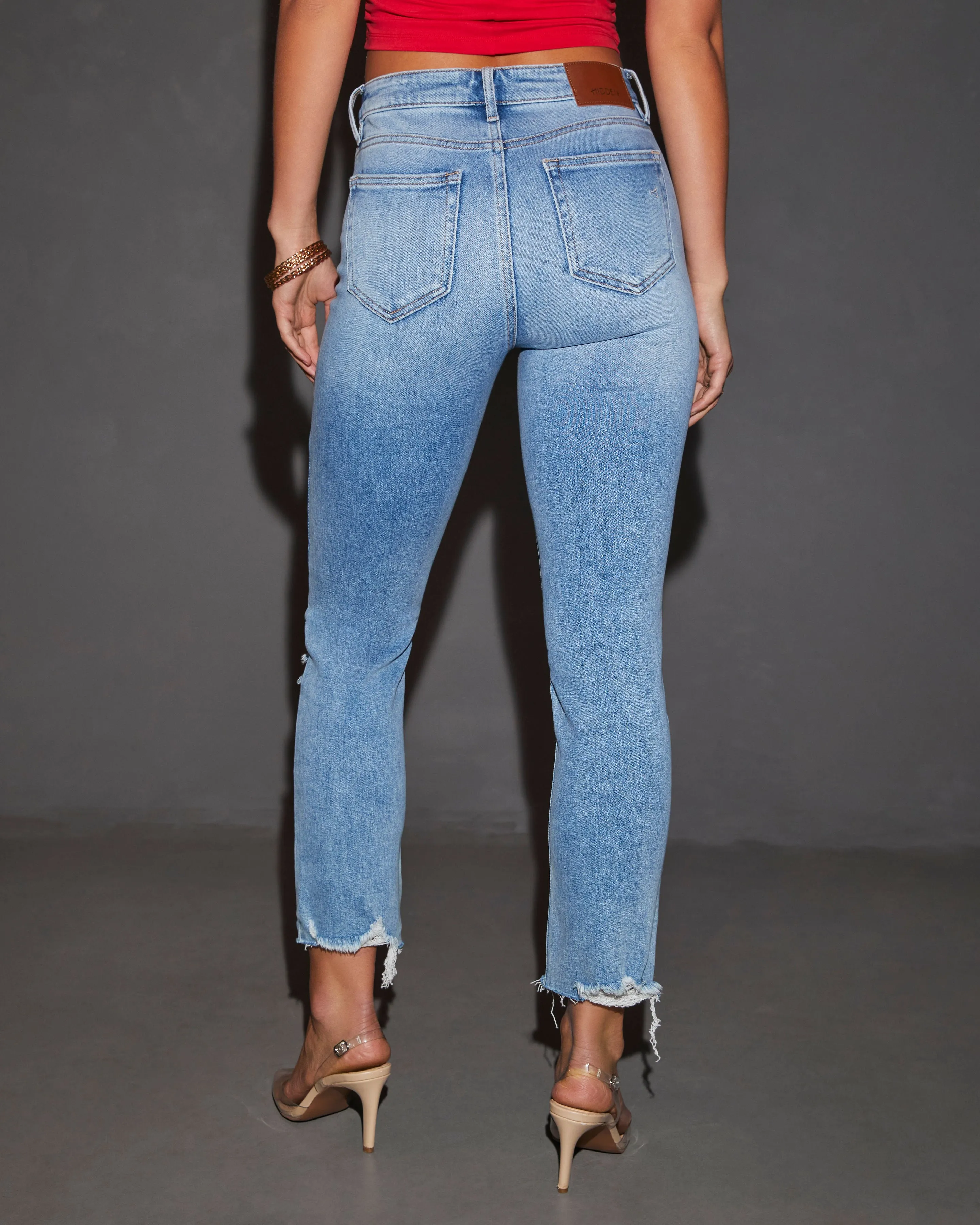 Kristina High Rise Cropped Skinny Jean sold by Vici product image thumbnail 5