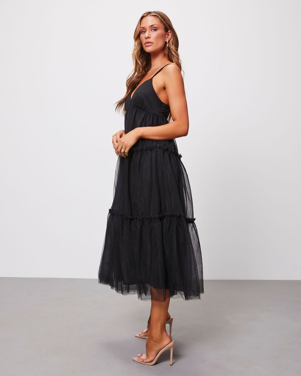 Midnight Glamour Tulle Midi Dress sold by Vici product image thumbnail 4