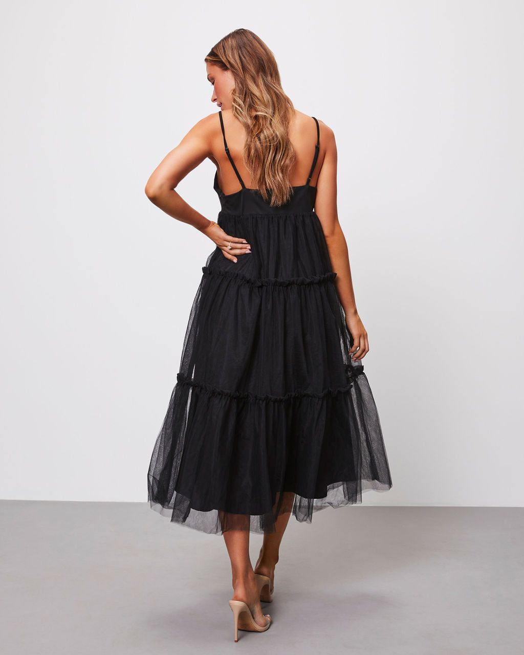 Midnight Glamour Tulle Midi Dress sold by Vici product image thumbnail 2