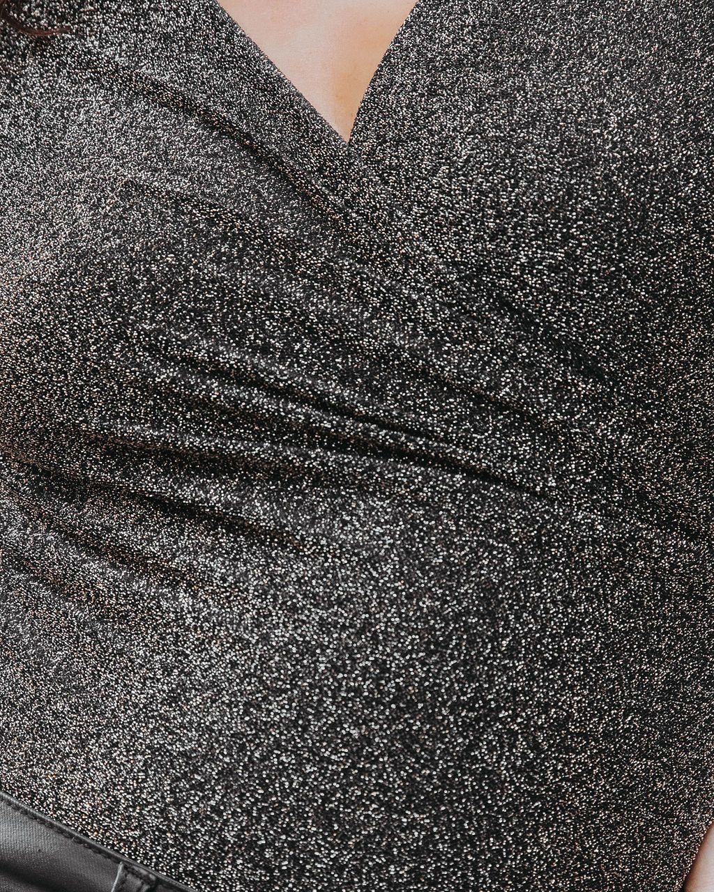 Shine Your Light Metallic Drape Long Sleeve Top - Gold - FINAL SALE sold by Vici product image thumbnail 2