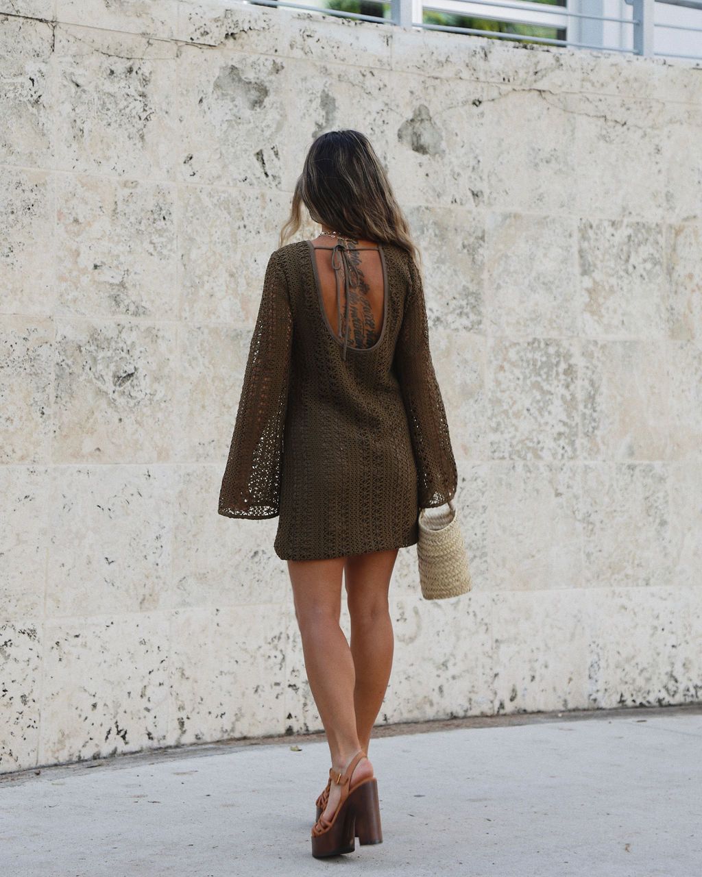 Nikolai Crochet Mini Dress sold by Vici product image thumbnail 4