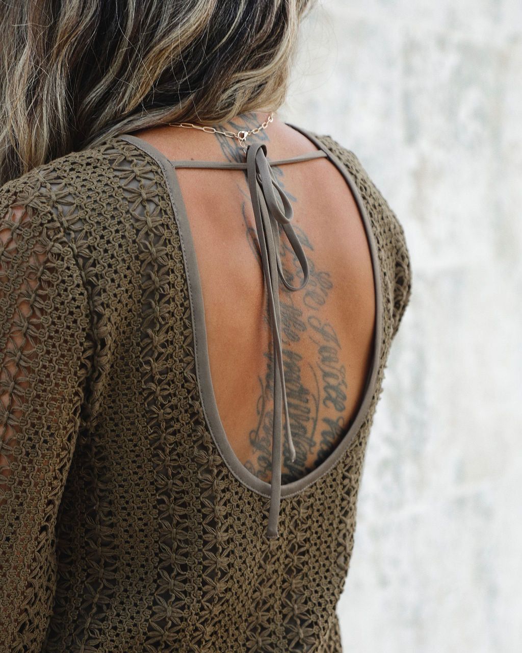 Nikolai Crochet Mini Dress sold by Vici product image thumbnail 2