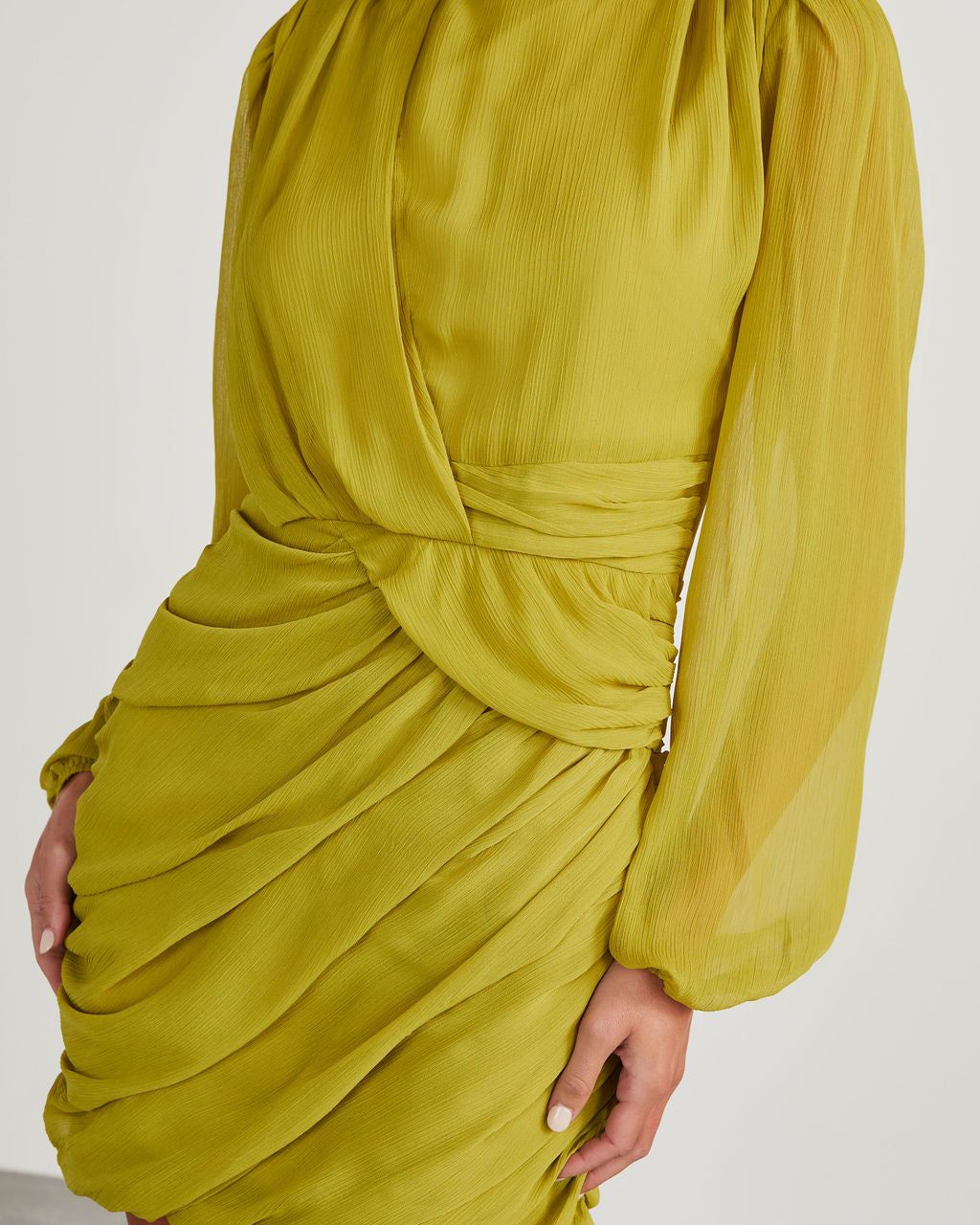 Delgado Long Sleeve Mini Dress - Lime sold by Vici product image thumbnail 5