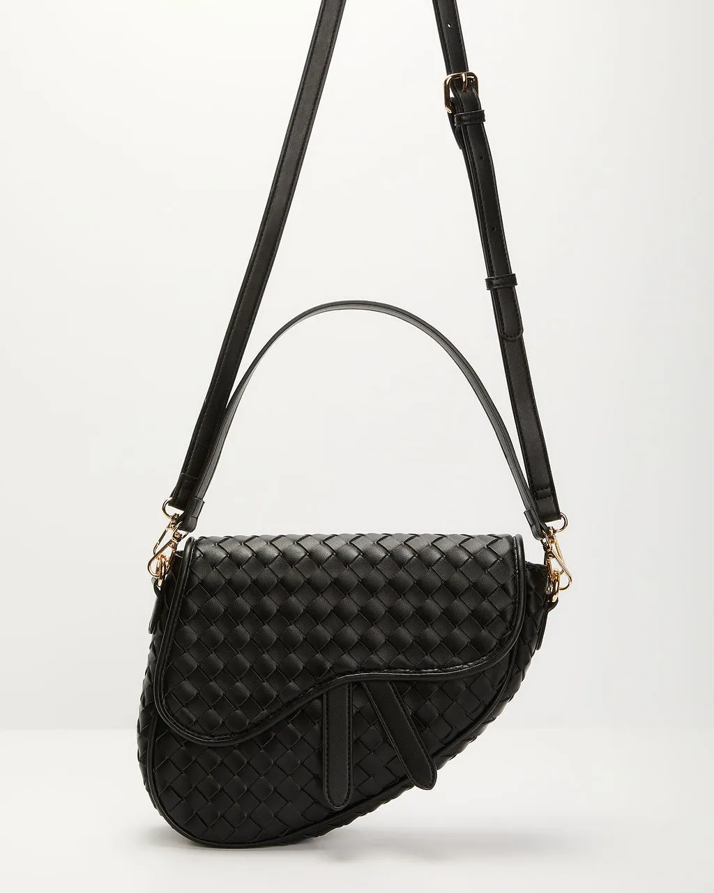 Kalila Faux Leather Woven Saddle Bag sold by Vici product image thumbnail 2