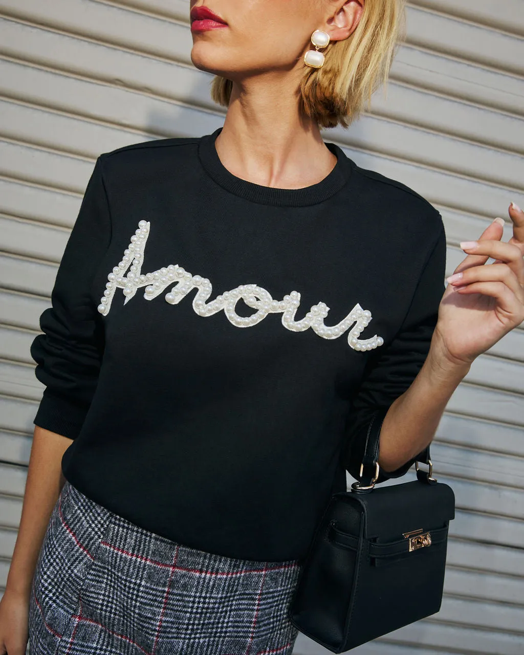 Signed Love Pearl Embellished Pullover Sweater sold by Vici product image thumbnail 5