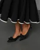 Dainty Little Number Satin Knot Mule sold by Vici