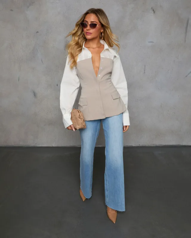 Locked In Corset Button Down Top made by Vici