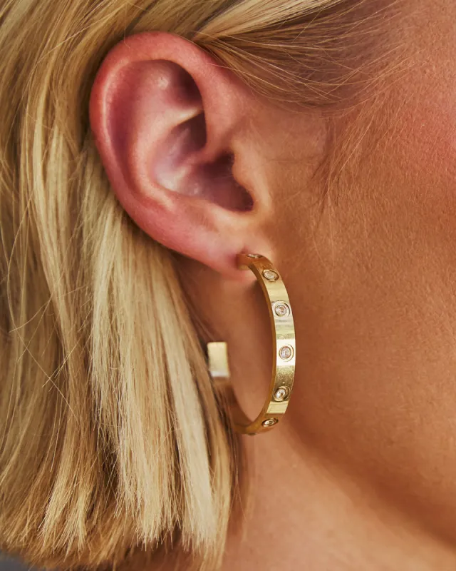 Endless Love Rhinestone Studded Hoops sold by Vici