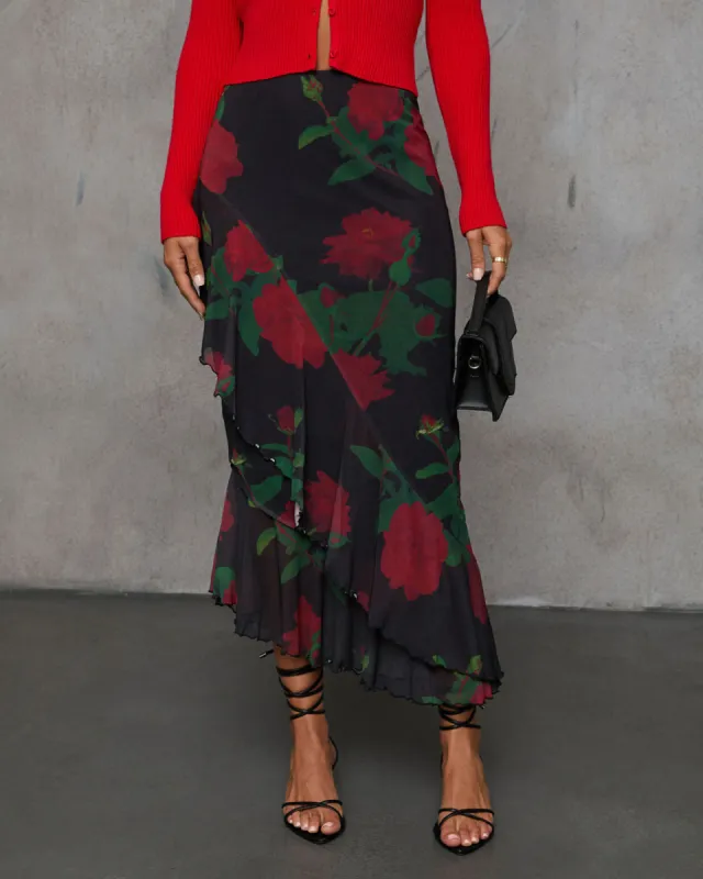 Forever Love Floral Maxi Skirt sold by Vici