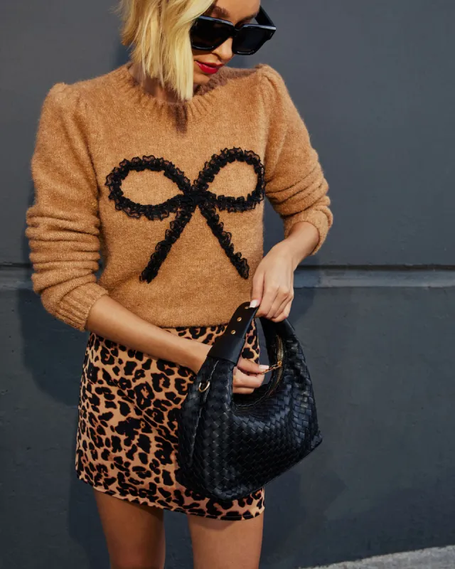 Only Yours Lace Bow Pullover Sweater sold by Vici