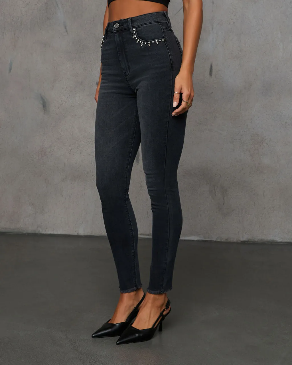 Strapped In Super Stretch High Rise Skinny Jeans sold by Vici product image thumbnail 3