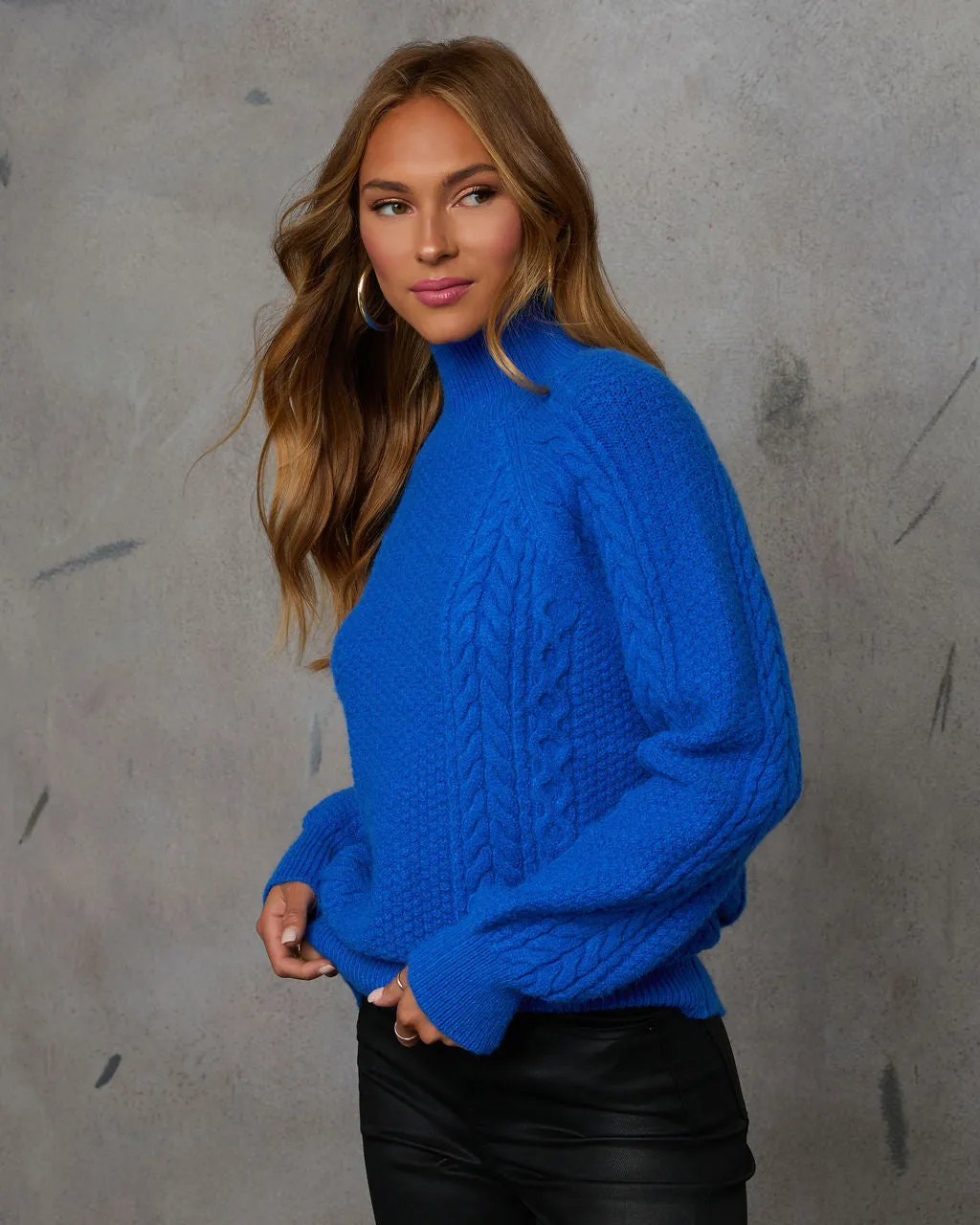Morgana Cable Knit Turtleneck Sweater sold by Vici product image thumbnail 3
