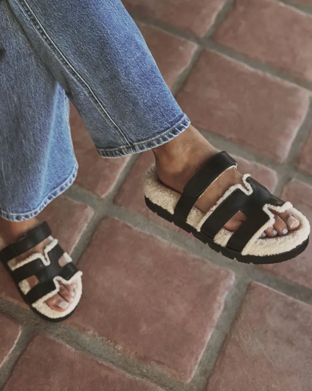 Adelene Sherpa Lined H-Strap Sandal sold by Vici
