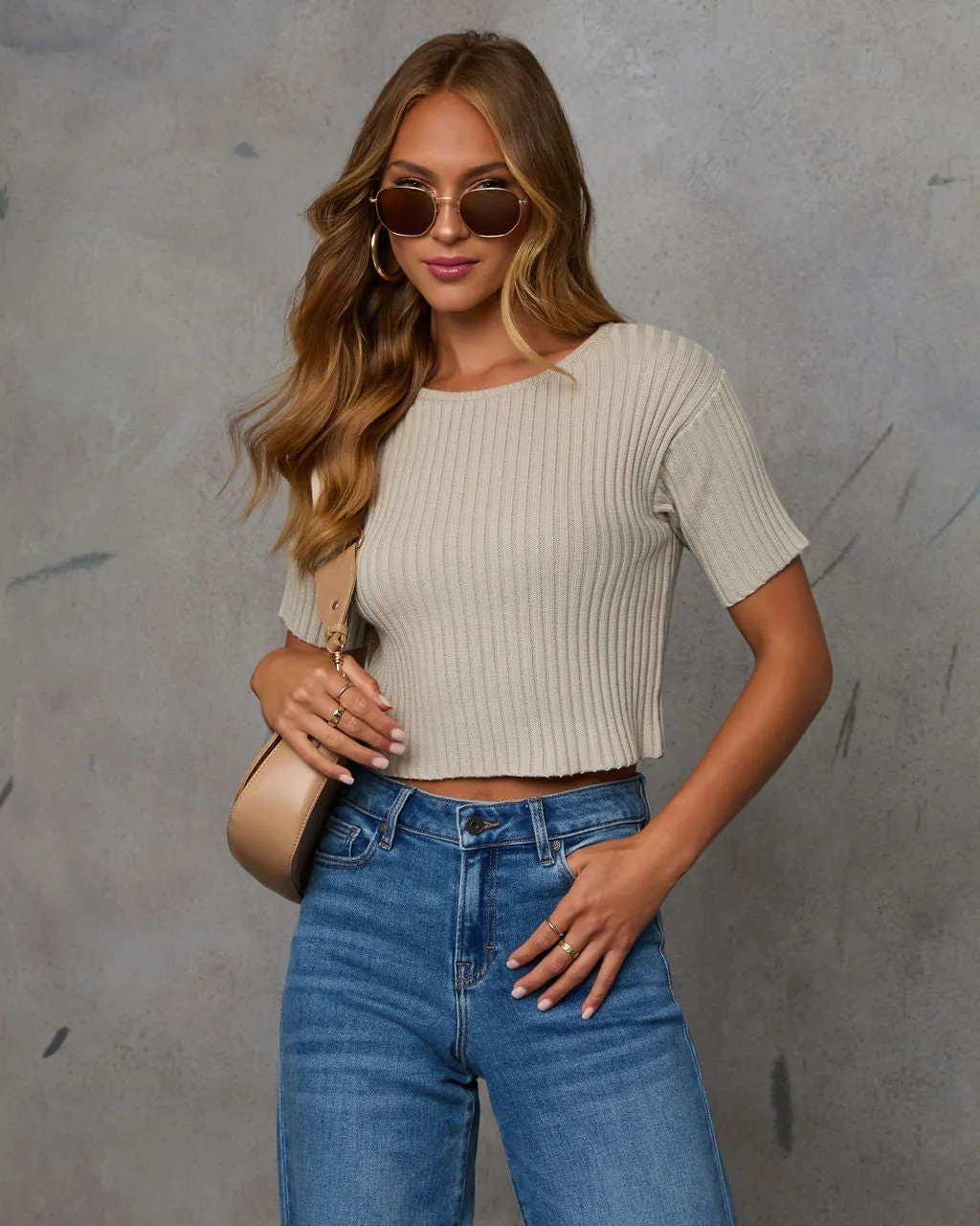 Sweet Ember Ribbed Knit Top sold by Vici