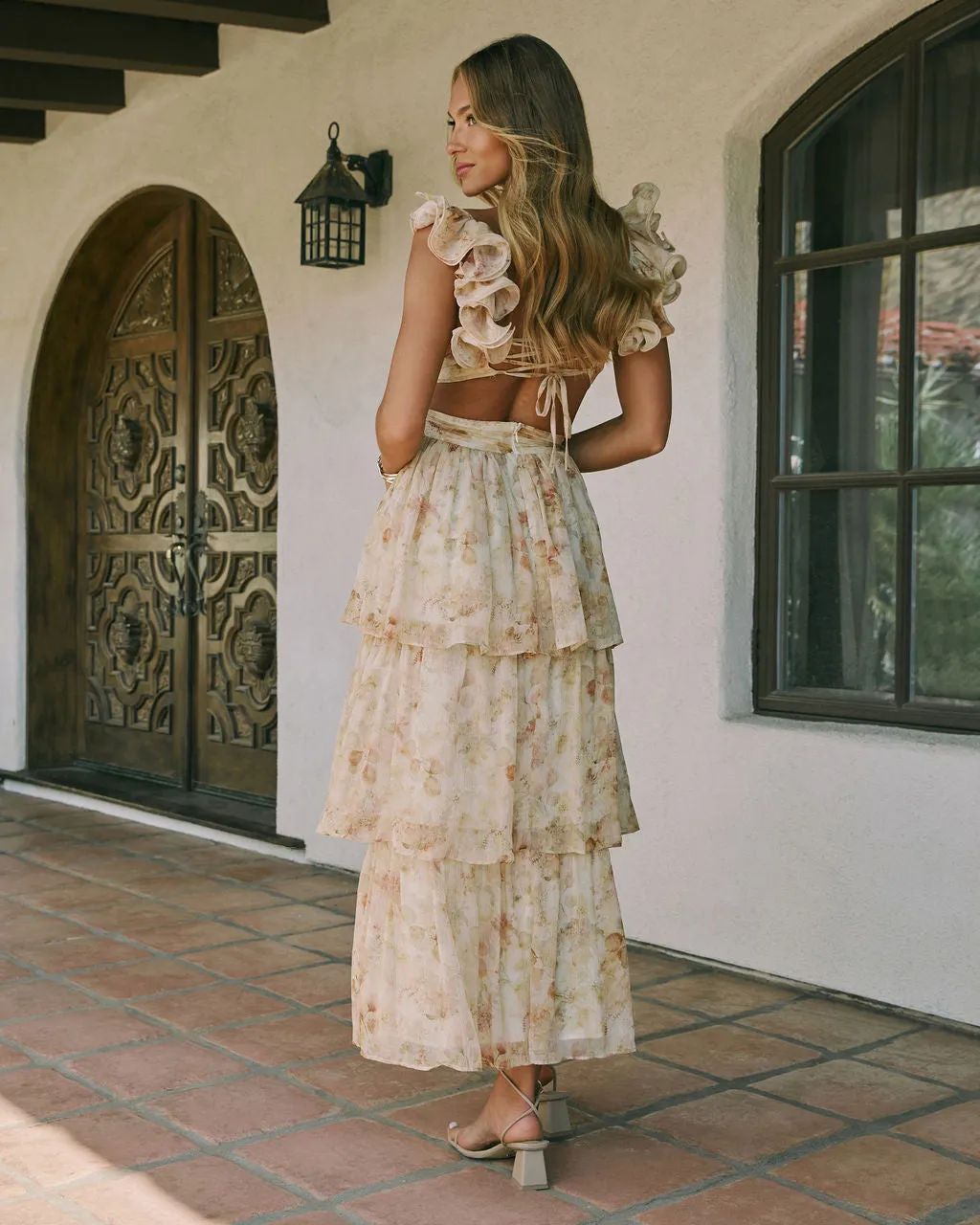 Darling Dear Floral Tiered Maxi Dress sold by Vici product image thumbnail 4