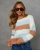 Campfire Glow Striped Knit Sweater sold by Vici