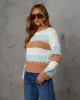 Campfire Glow Striped Knit Sweater sold by Vici