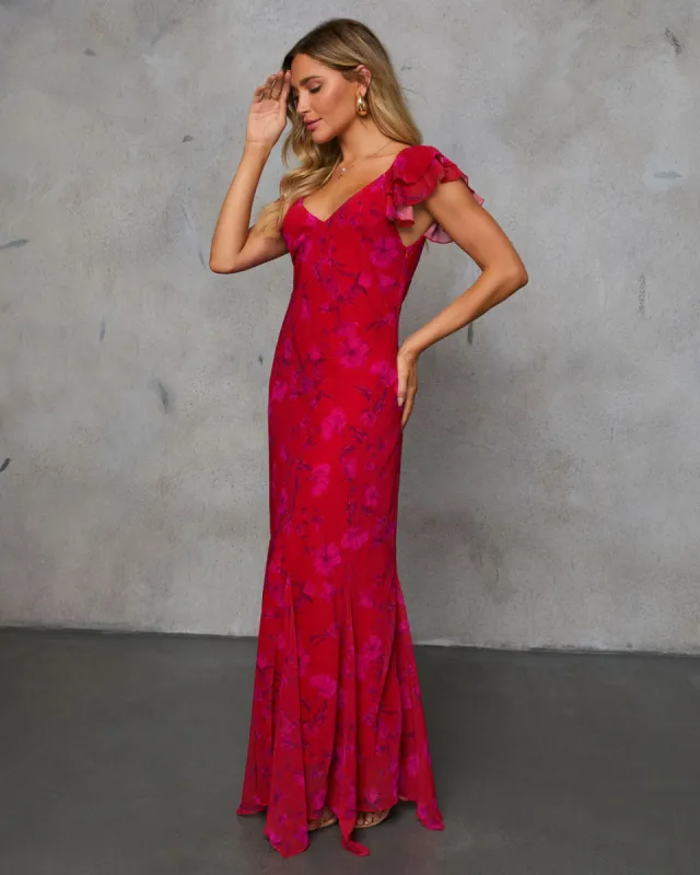 One And Only Floral Maxi Dress made by Vici