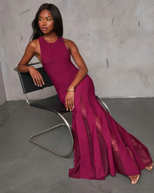 Right Moment Drop Waist Pleated Maxi Dress sold by Vici