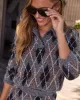 Wren Argyle Print Sweater sold by Vici