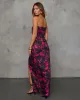 Invite Only Floral Satin Maxi Dress sold by Vici
