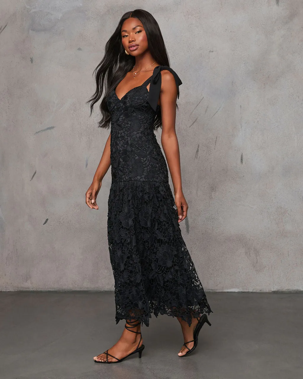 Morticia Lace Sweetheart Neckline Maxi Dress sold by Vici product image thumbnail 5
