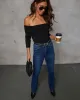 Dorina Super Stretch High Rise Flare Jeans sold by Vici