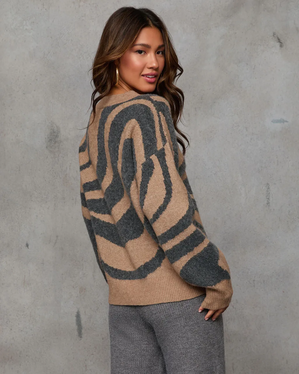 Warm Hold Abstract Pullover Sweater sold by Vici product image thumbnail 4
