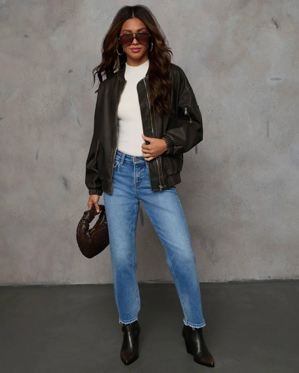 Lets Get Lost Oversized Bomber Jacket sold by Vici product image thumbnail 5