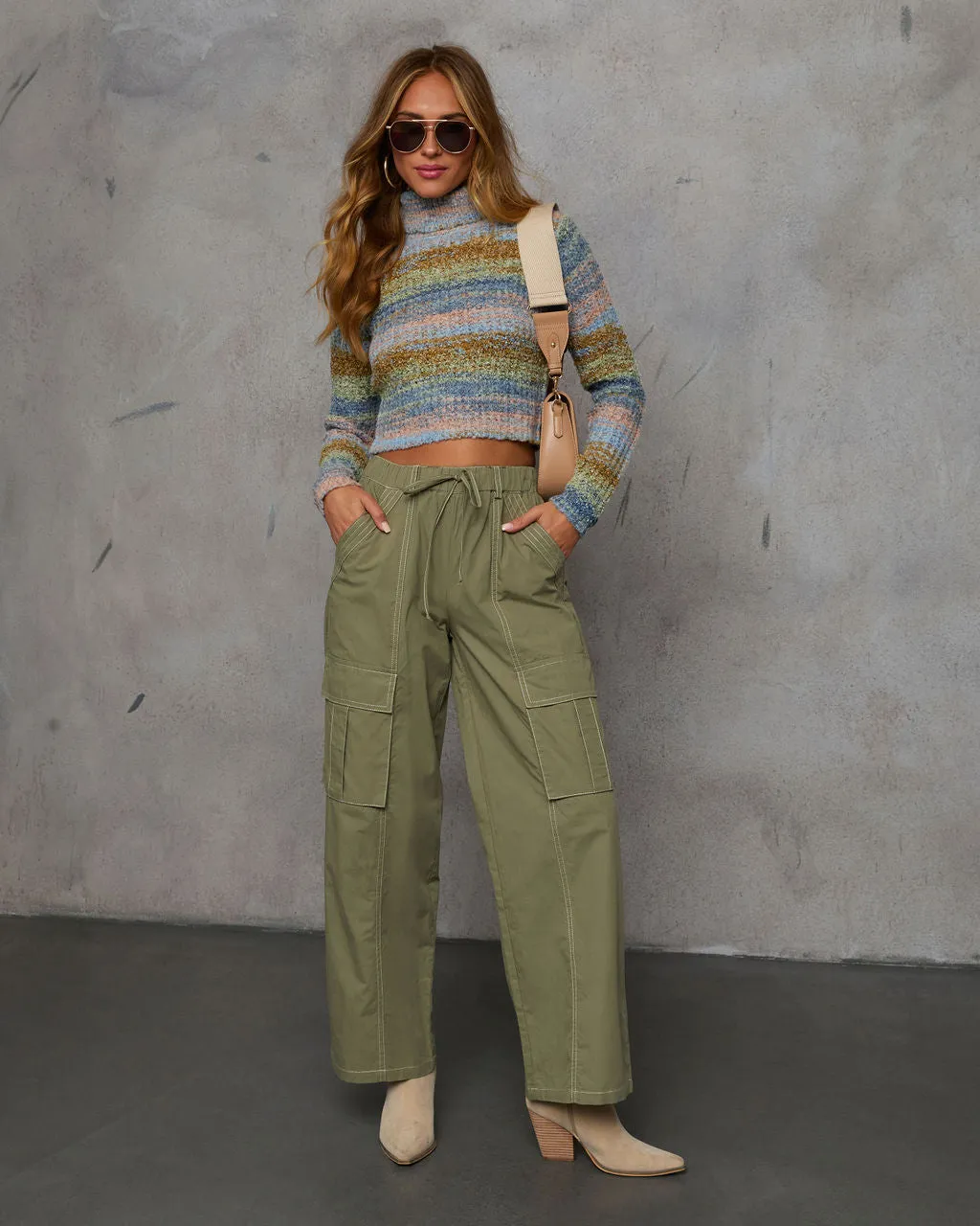 Invite Me In Cropped Turtleneck Sweater sold by Vici