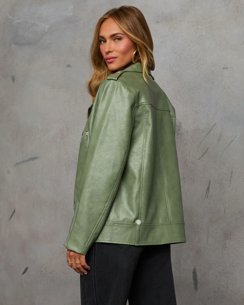 Cool Feeling Leather Moto Jacket sold by Vici product image thumbnail 4