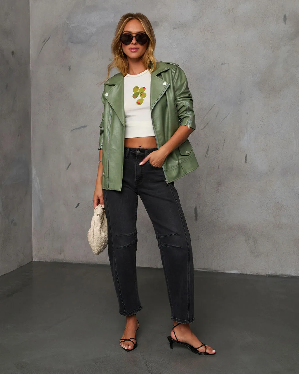 Cool Feeling Leather Moto Jacket sold by Vici