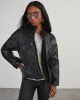 Jarrett Faux Leather Sherpa Contrast Jacket sold by Vici