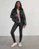 Jarrett Faux Leather Sherpa Contrast Jacket sold by Vici
