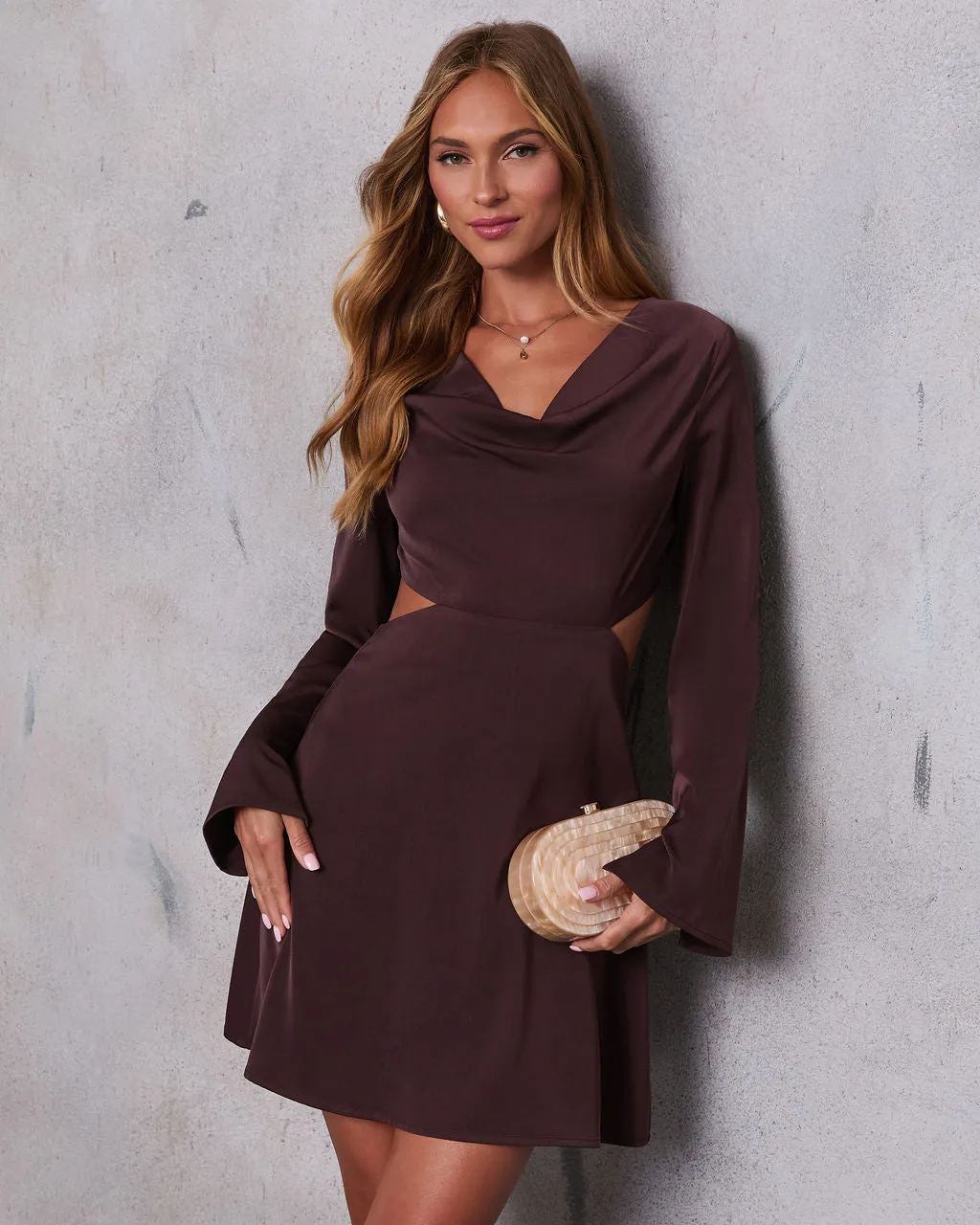 You Found Me Cut Out Satin Mini Dress sold by Vici product image thumbnail 2