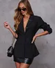 Unveil Me Double Breasted Top sold by Vici