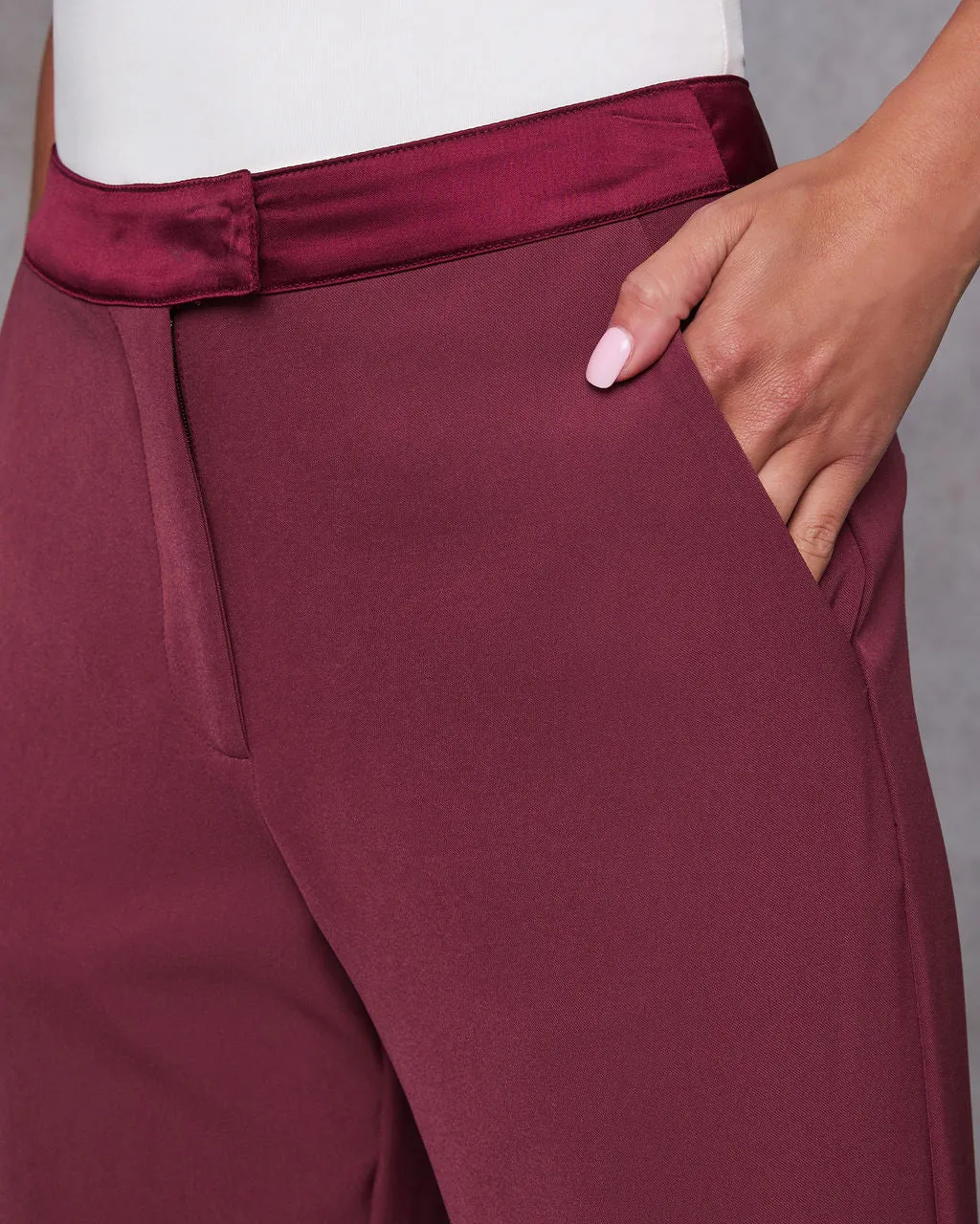 Nasha Satin Contrast High Waist Pants sold by Vici product image thumbnail 5