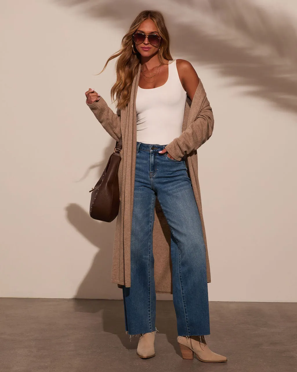 By My Side Cashmere Blend Duster Cardigan sold by Vici