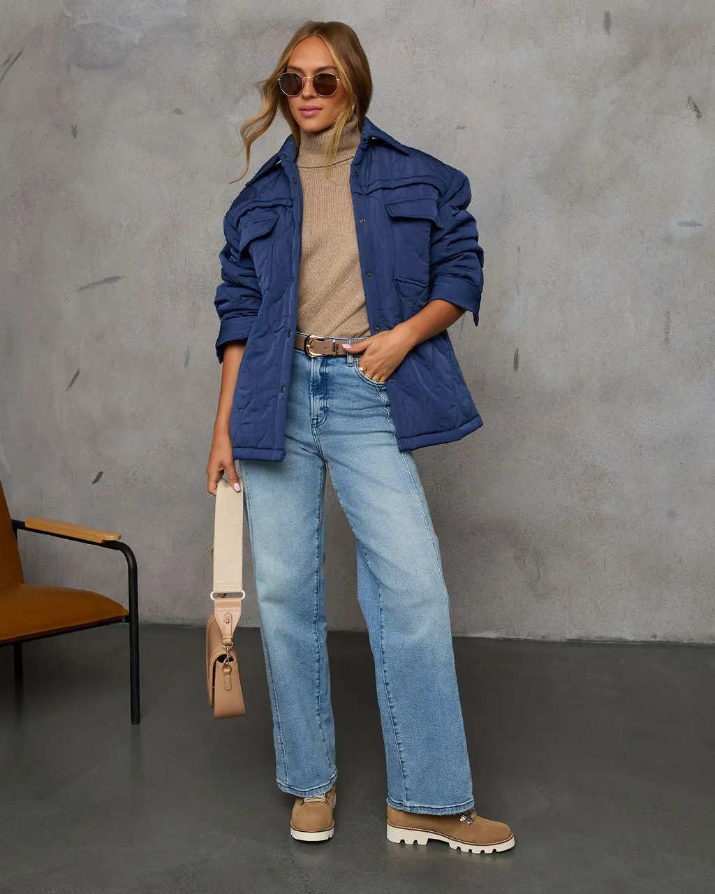 Chilly Morning Lightweight Quilted Jacket sold by Vici product image thumbnail 2