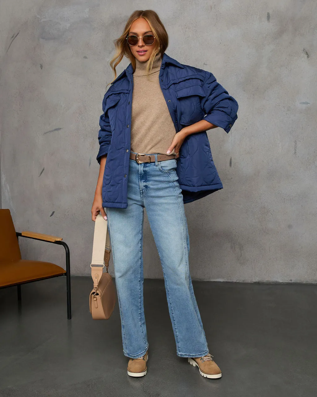 Chilly Morning Lightweight Quilted Jacket sold by Vici product image thumbnail 5