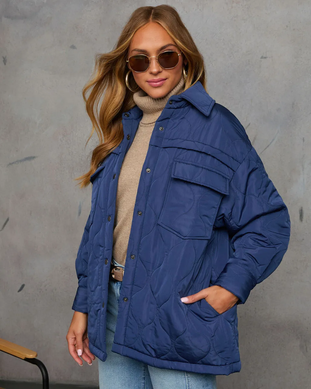 Chilly Morning Lightweight Quilted Jacket sold by Vici product image thumbnail 3
