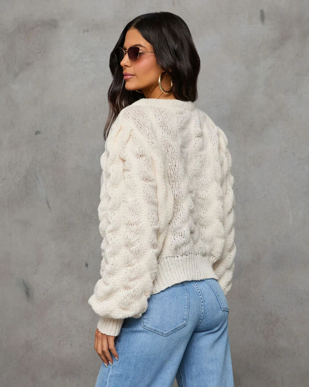 Moon Sky Chunky Knit Cardigan sold by Vici product image thumbnail 4
