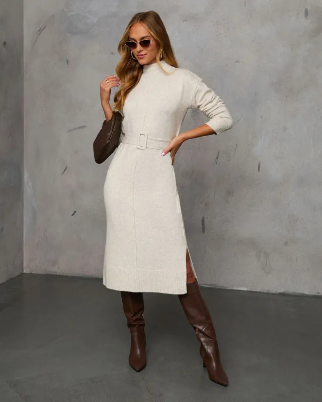 Huntley Mockneck Midi Sweater Dress sold by Vici