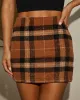 Spiced Latte Plaid Mini Skirt sold by Vici