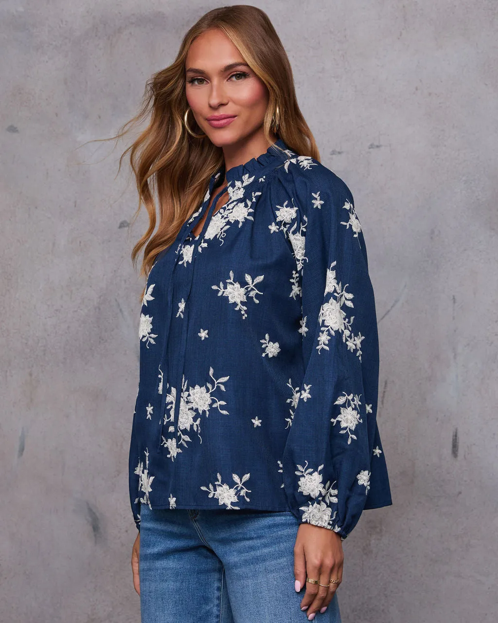 Kadence Neck Tie Floral Blouse sold by Vici product image thumbnail 3