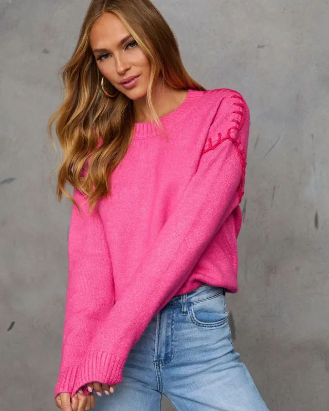 Franklyn Tonal Stitched Sweater sold by Vici