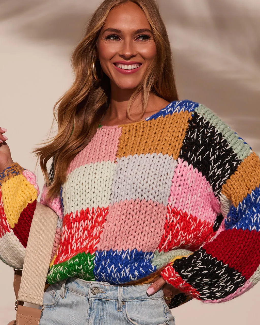 Cozy Cabin Color Block Sweater sold by Vici