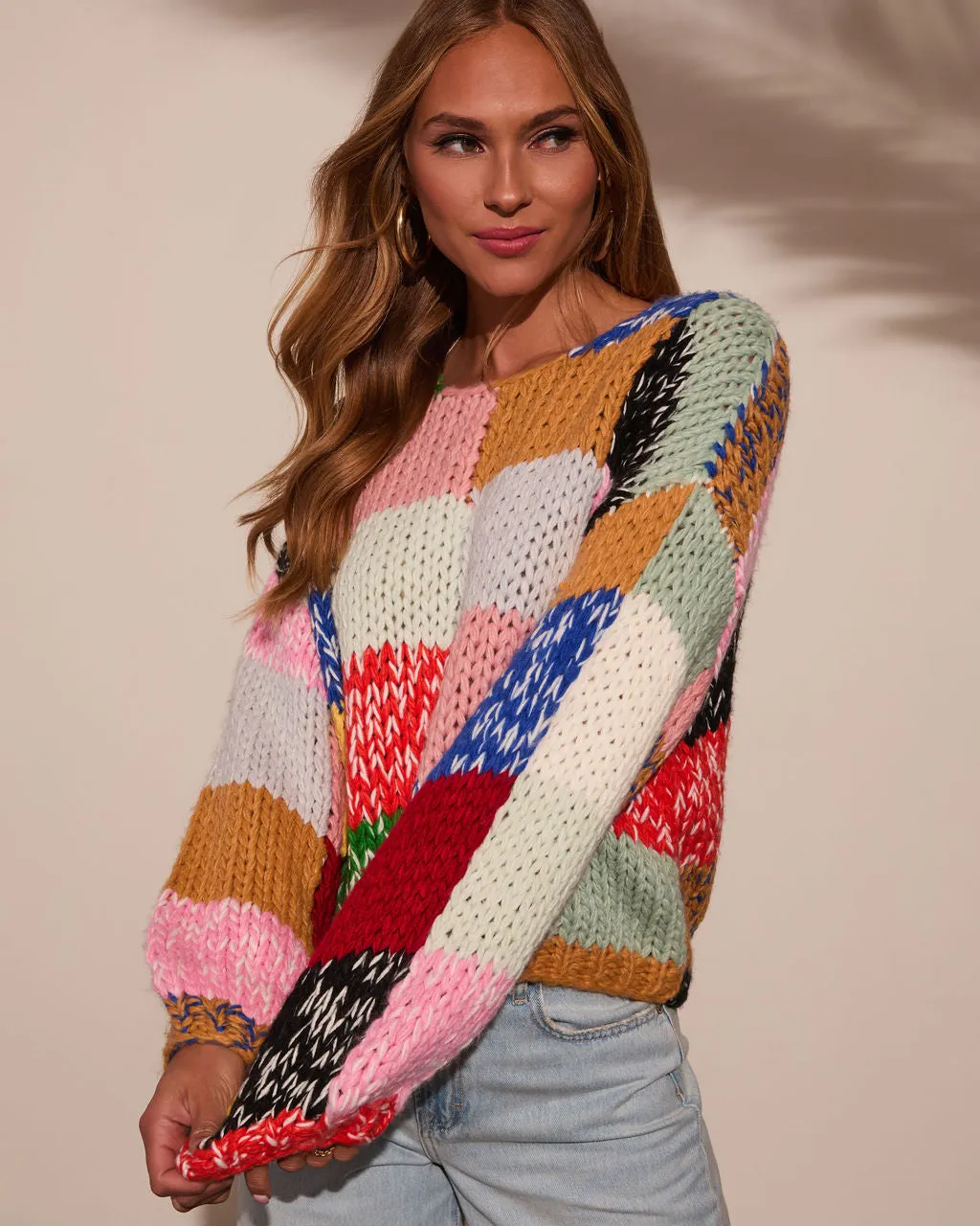 Cozy Cabin Color Block Sweater sold by Vici product image thumbnail 5