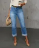 Huntley Cropped Straight Leg Denim sold by Vici
